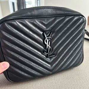 Yves Saint Laurent Quilted Camera Bag in Black